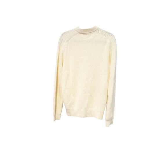 Madewell Men's Cotton Shaker-Stitch Crewneck Sweater Vintage Ivory Size M NWT - Picture 6 of 12